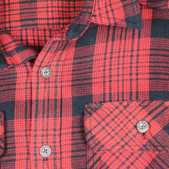 Duluth Trading Co. Plaid Medium Weight Flannel Shirt Lumberjack Black Red Medium - Picture 6 of 8